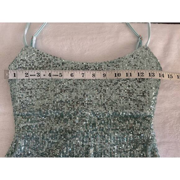 NWT Nookie Lovers Nothing Maxi Sequin Gown Mint M - Picture 14 of 16